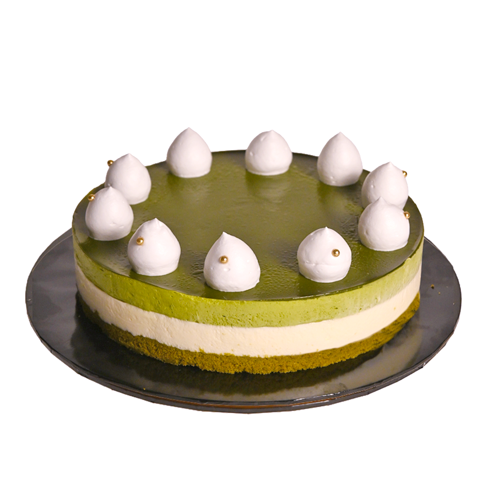 Matcha Cheese Mousse Cake - Cut in Sliced (10pcs)
